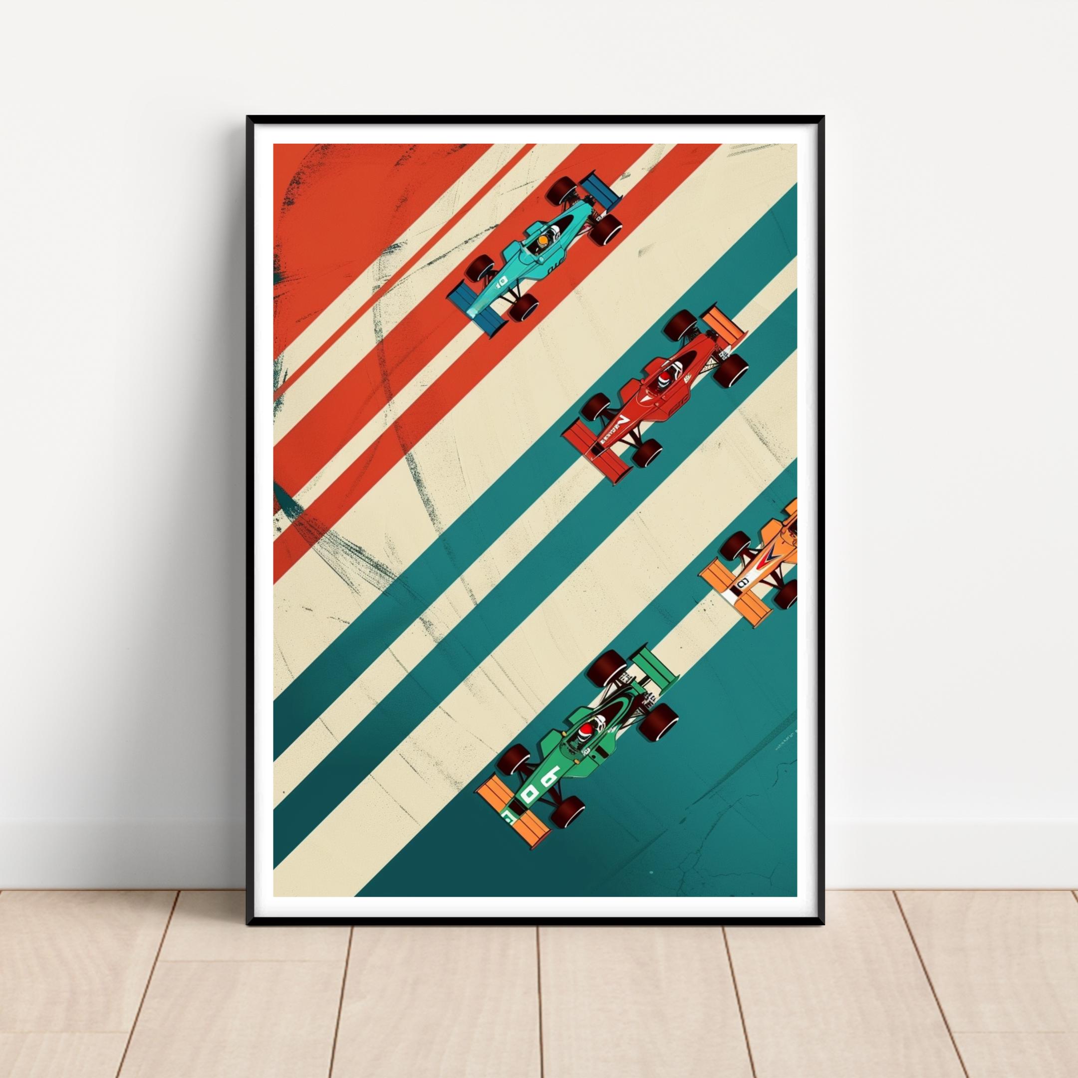 Formula One Car Racing Poster Formula 1 Racing Car Poster Set, Motorsport Art (digital Download) - Etsy