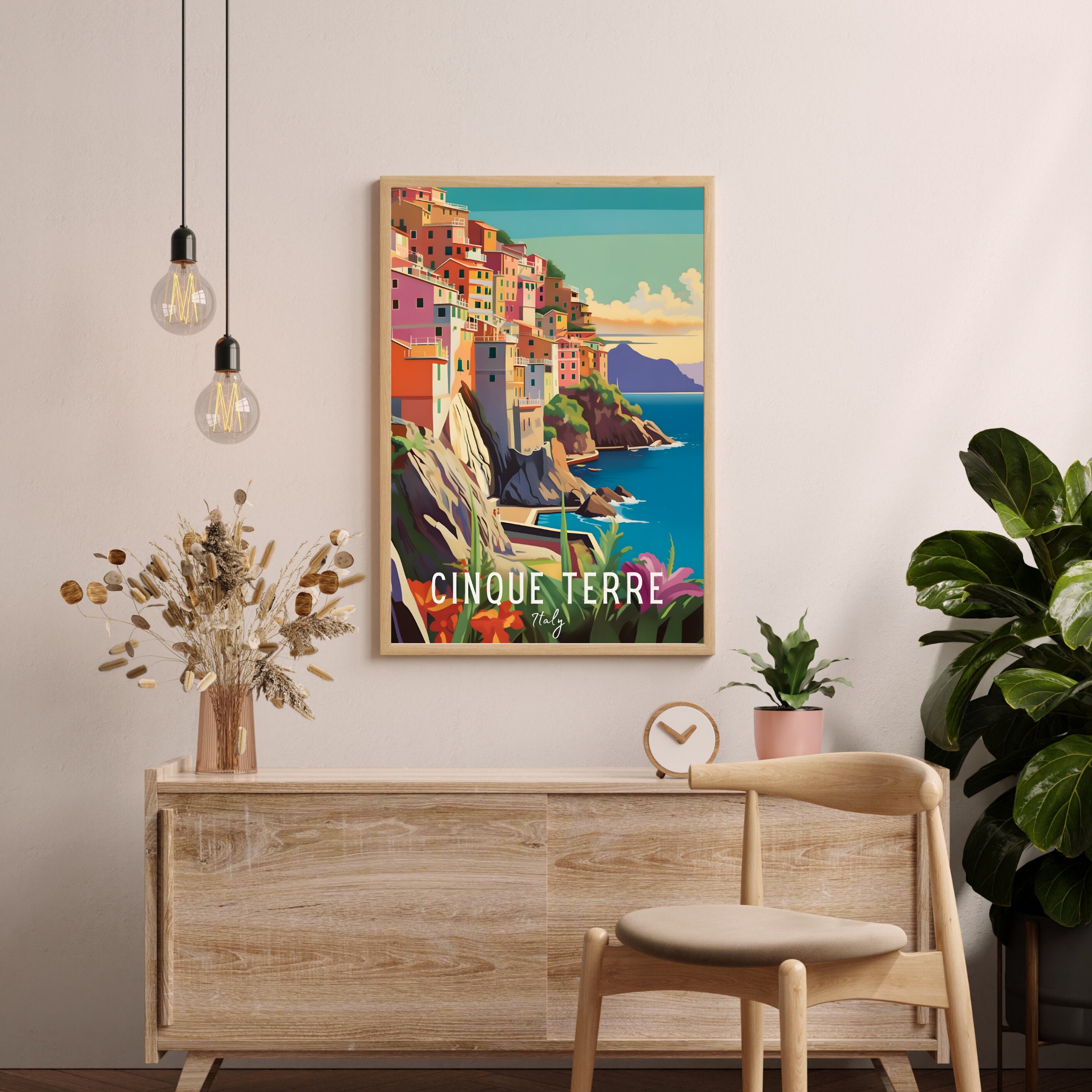 Cinque Terre Travel Poster, Cinque Terre Wall Art Print, Manarola ...