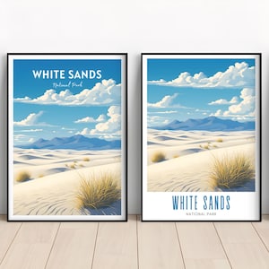 White Sands national park Poster, White Sands National Park Print, White Sands national park Wall Art, gift, Hiking, Education, classroom