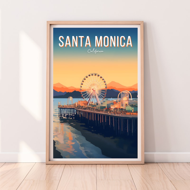 Santa Monica Poster Etsy santa-monica-poster-etsy