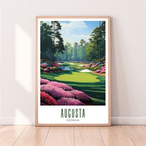 Póster de Augusta, impresión de Augusta, Augusta National, descarga digital, arte de pared imprimible de Augusta, campo de golf de Augusta, idea de regalo de golf, Masters
