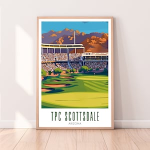 TPC Scottsdale Poster, TPC Scottsdale Golf Platz, TPC Scottsdale Druck, Golf Platz Druck, Digital Download, tPC Scottsdale Wand Kunst, Geschenk