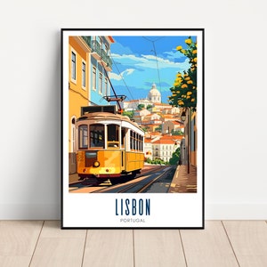 Lisbon Travel Poster, Lisbon Print, Lisbon Wall art, Digital Download, Portugal print, Portugal poster, Portugal wall art, Portugal gift