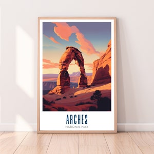 Arches National Park Travel Poster, Arches national Park Print, Arches National Park wall art, Digital Download, Printable Arches Wall Art