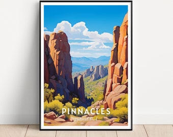 Kunstprint van Pinnacles National Park, muurdecoratie voor Californië (digitale download)