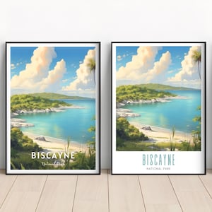 Biscayne national park Travel Poster, Biscayne National Park Print, Biscayne national park Wall Art, gift, Hiking gift, Education, classroom