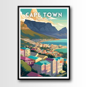 Kapstadt Reise Poster, Kapstadt Wand Kunst Druck, Kapstadt Reise Kunst Poster, digitaler Download, druckbare Kapstadt Wandkunst