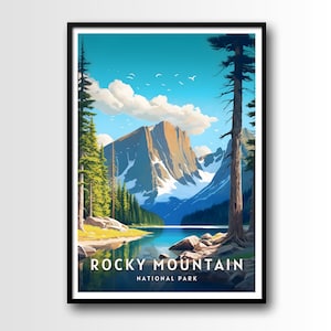 Rocky Mountain National Park Travel Poster, Rocky Mountain National Park Print, Digital Download, Rocky Mountain National Park print