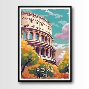 Rome Travel Poster, Rome Print, Rome Poster, Digital Download, Rome wall art, Italy Wall Art, Rome gift, Italy gift, Italy poster, Italy art
