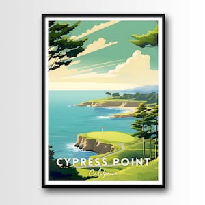 Cypress Point Poster, Cypress Point golf course, Cypress Point print, Golf course print, Digital Download, Cypress Point golf course