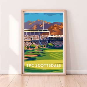 TPC Scottsdale Poster, TPC Scottsdale Golf Platz, TPC Scottsdale Druck, Golf Platz Druck, Digital Download, tPC Scottsdale Wand Kunst, Geschenk