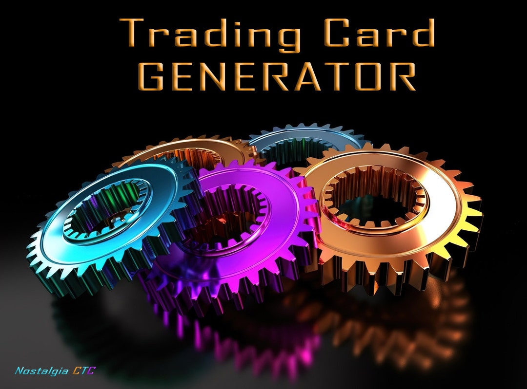 Trading Card Generator 12 Packs Etsy