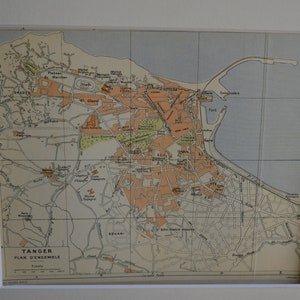 Ancienne carte de Tanger