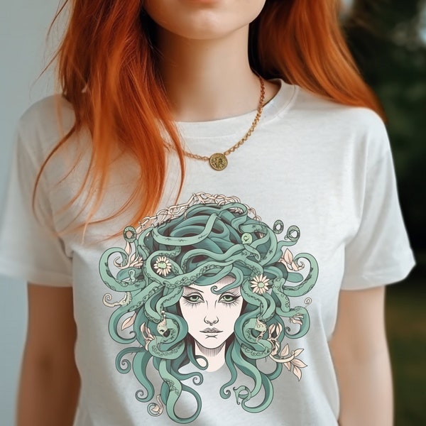 medusa tshirt, medusa gorgona tee, snake shirt, greek mythology, gorgona shirt, medusa shirt, greek mythology shirt, medusa gifts