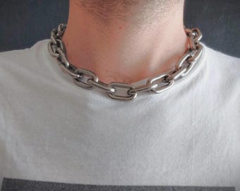 5mm Stainless Steel Heavy Duty Chain Collar Necklace Choker for Puppy, Sub or as fashion Statement