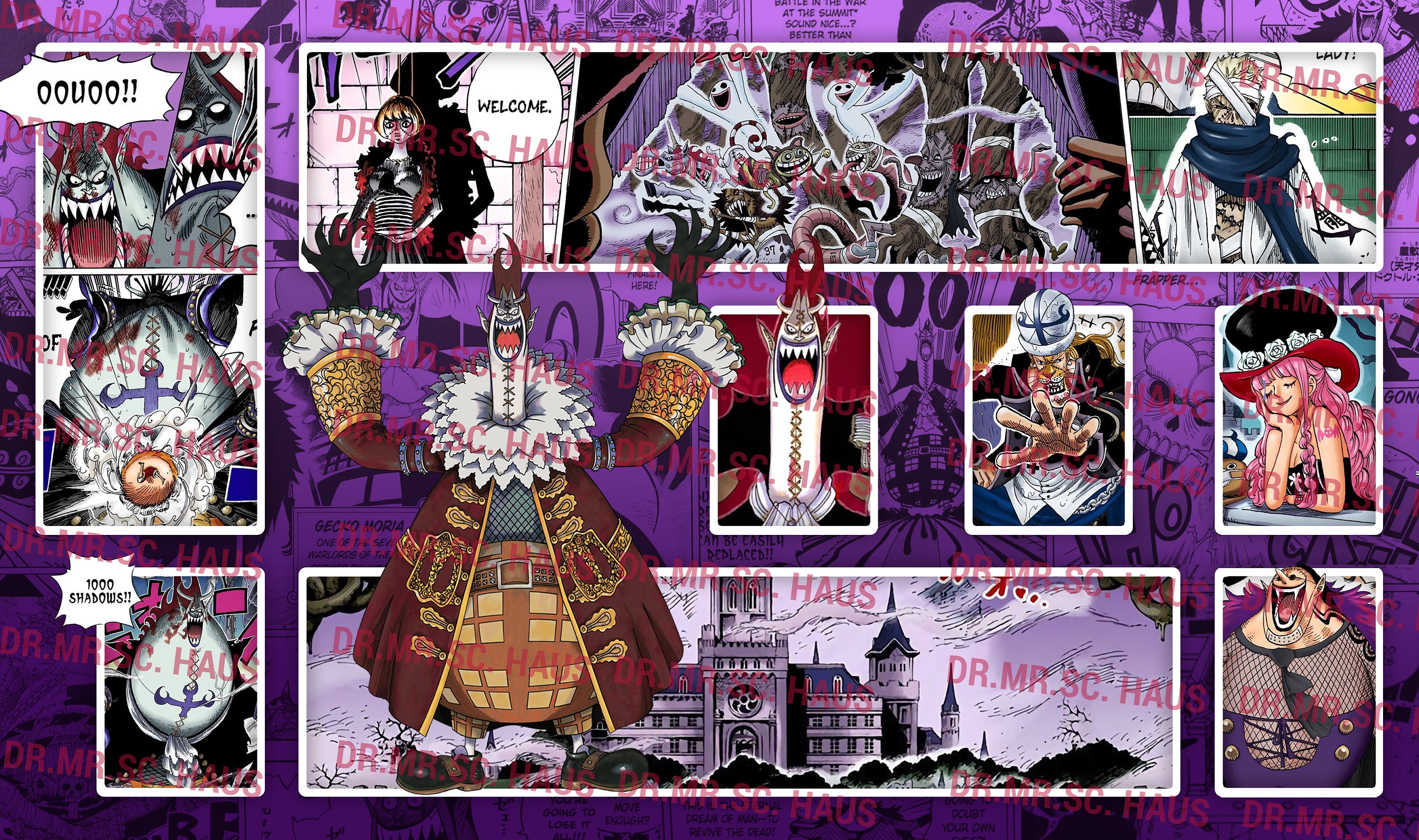 OP One Piece Perona Ghosts Dress Skirt Playmat TCG CCG Playmat Custom Card  Mat