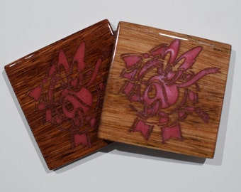 Sylveon Eeveelution wooden drink Coaster 86x86mm