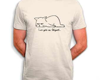 Les gens me fatiguent - Un chat blasé - T-shirt homme
