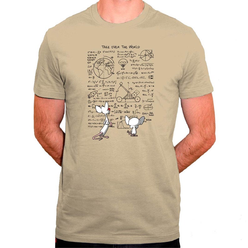 Un fan art de Minus et Cortex dans leur oeuvre Pinky and the brain T-shirt homme Desert