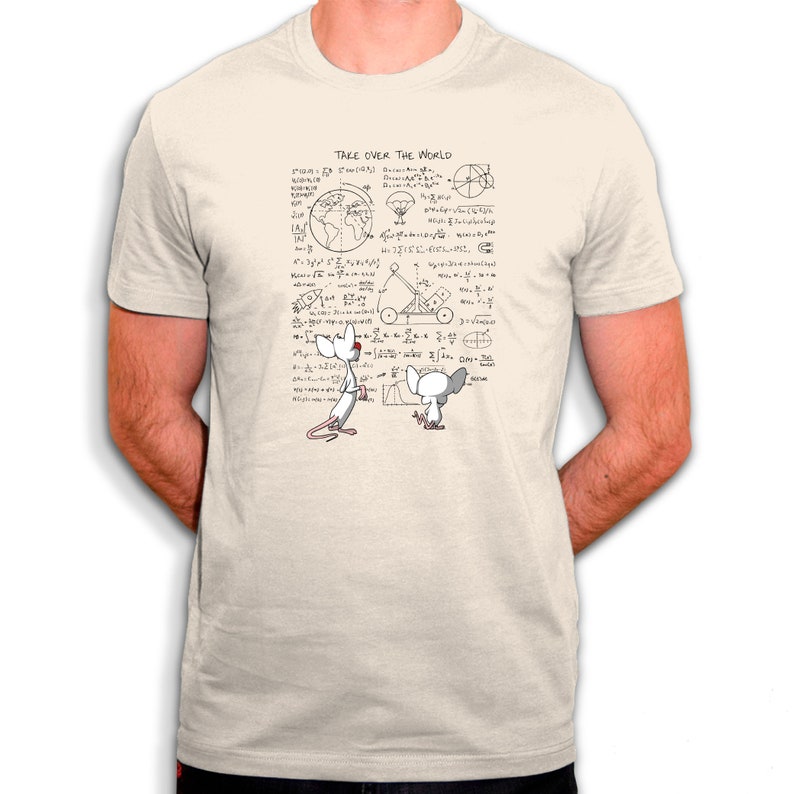 Un fan art de Minus et Cortex dans leur oeuvre Pinky and the brain T-shirt homme Beige