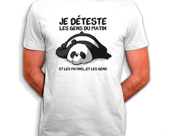 Je déteste les gens du matin - Panda ronchon - T-shirt Homme