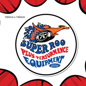 Superoo Vinyl Sticker Round | Camping | Fishing | Boat | Fathers Day |Outdoors | Aussie | Funny | 4 x 4 | 4WD | Fords | Racing | Car | Drift