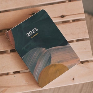 Szary Ciemnozielony Nowoczesny Tygodniowy Planer Wdzięczności, Wydrukuj PDF