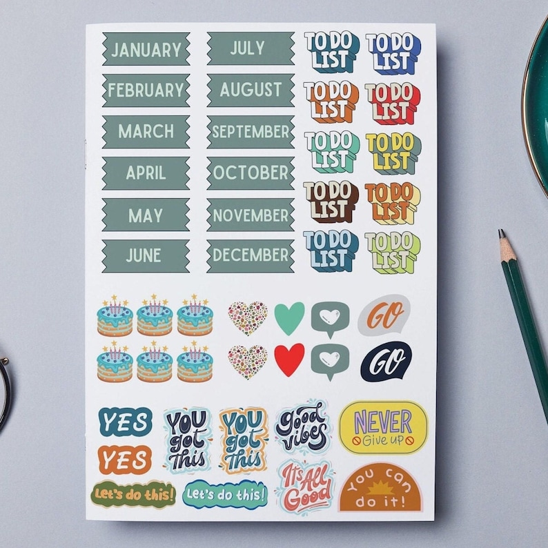 90 Digital Sticker Set / Printable Sticker / Planner Sticker Set
