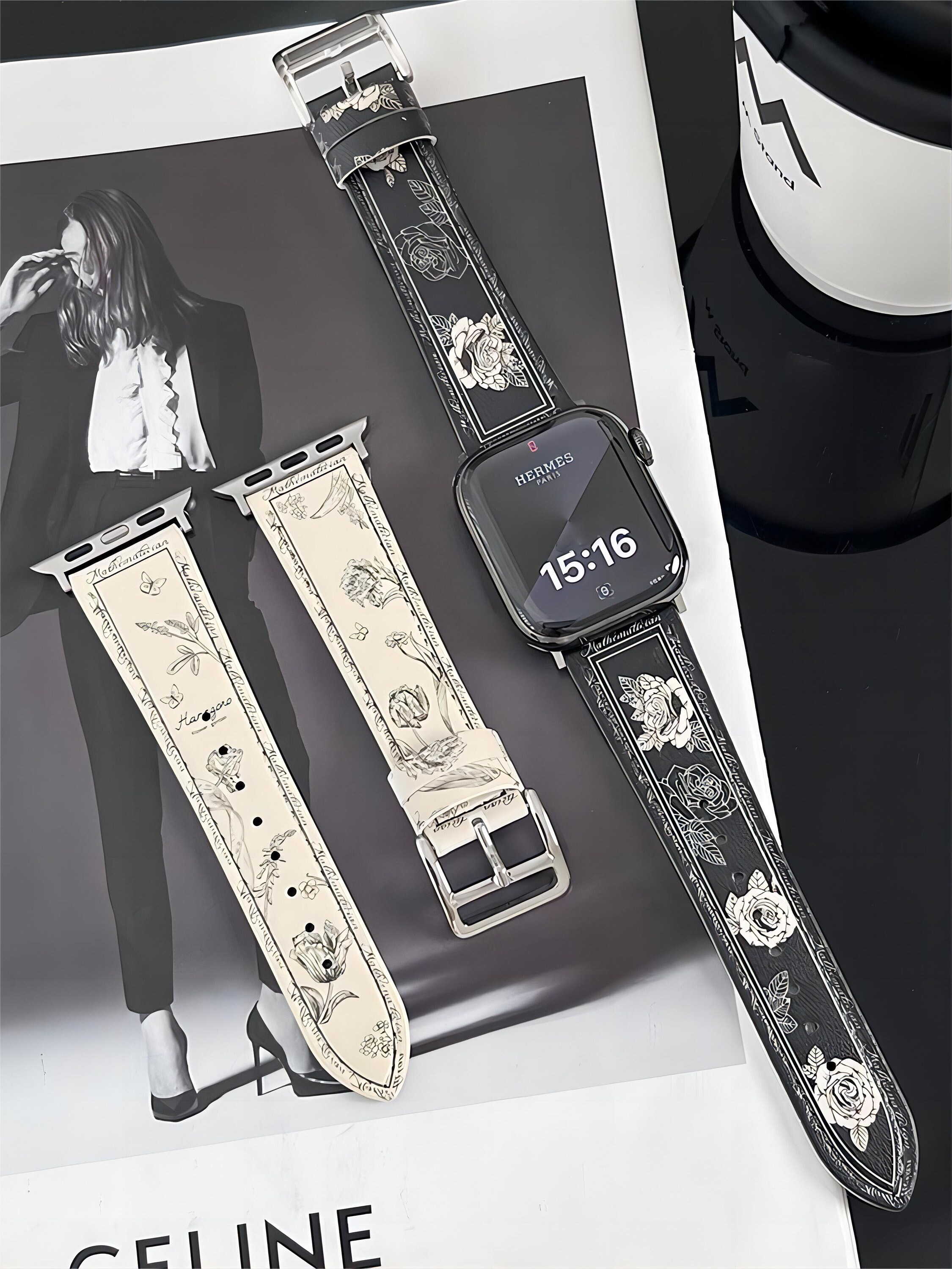 Custom Black Damier Louis Vuitton Apple Watchband - Silver – Detroit Customs