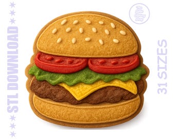 Hot Dog Cookie Cutter STL File: 3D Printable Sausage Sandwich (Digital Download)
