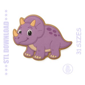 Triceratops Kakform STL – Helkroppsdinosaurie – 31 Storlekar + PNG