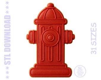 Feuer Hydrant Cookie Cutter STL - 3D Druckbares Backwerkzeug (Digitale Datei)
