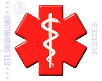Star of Life Cookie Cutter STL – EMS Paramedic Medical Symbol Digital File