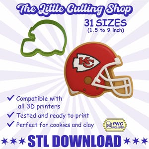 Emporte-pièce 3D Casque de Football Américain – Fichier STL à Télécharger – Aucun Objet Physique