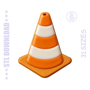 Cortador de biscoitos em formato de cone de trânsito STL - Tema de construção (Arquivo digital)