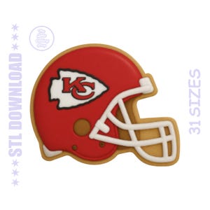 3D STL American Football Helmet Cookie Cutter - Digital Download