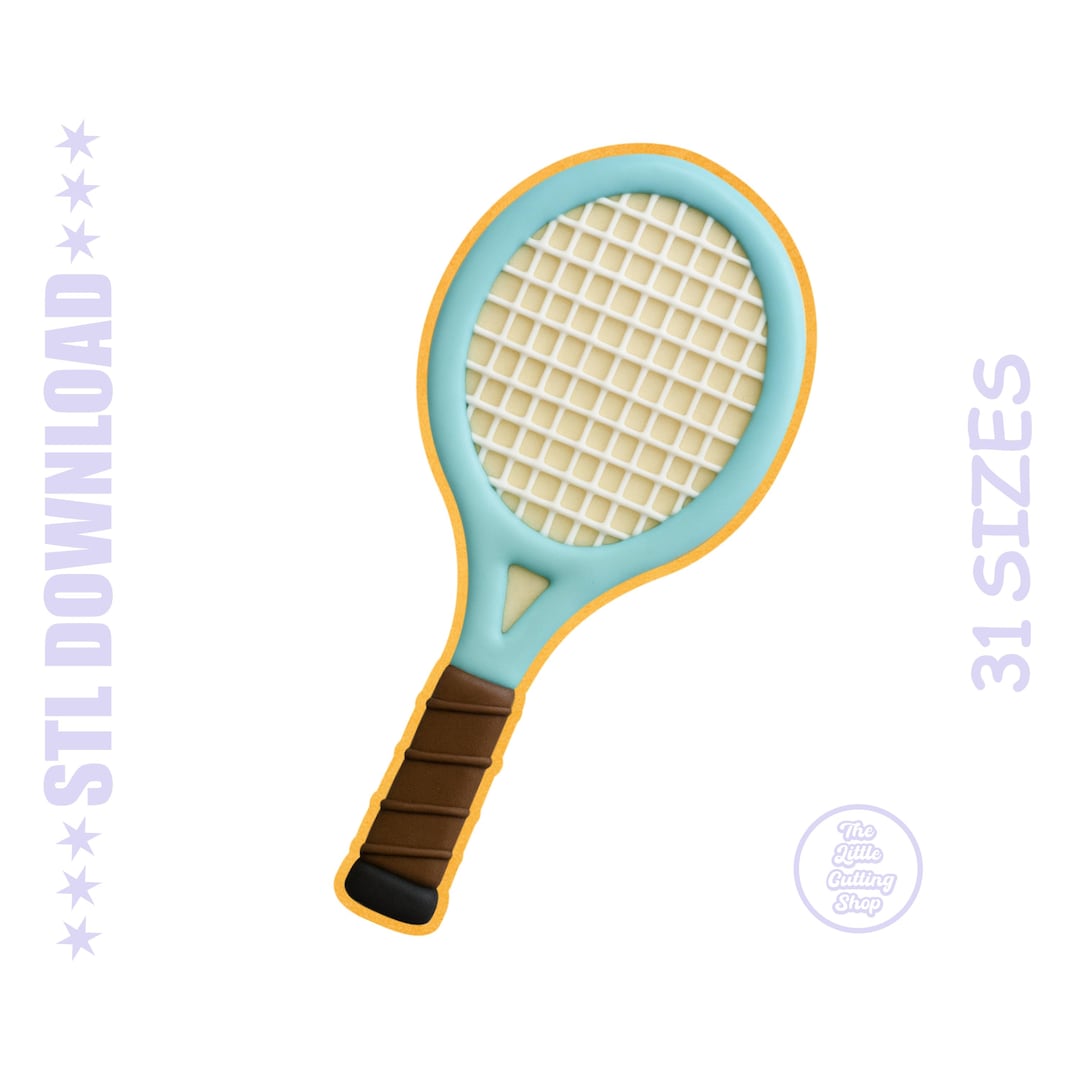 Baking Racket Tennis Racket Cookie Cutter STL – 3D Printable Baking Tool (digital ...