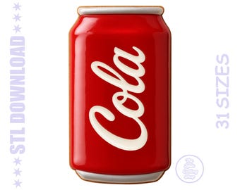 Cola Can Cookie Cutter STL – 3D Printable Baking Tool (Digital File)
