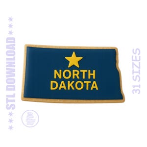 North Dakota Cookie Cutter STL – USA State Shape | Digital Download