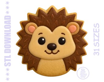 Kawaii Igel Cookie Cutter STL Datei: Backen im Wald (digitaler Download)