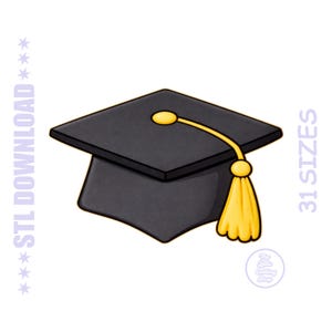 Graduation Cap Cookie Cutter STL – Grad Hat Baking Digital File – 3D Printable Tool