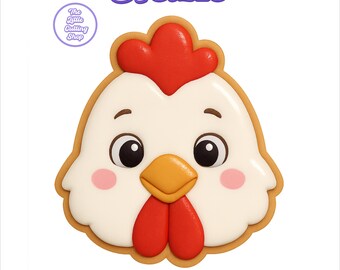 Cute Chicken Cookie Cutter STL – Farm, Easter Biscuit (Digital Download)