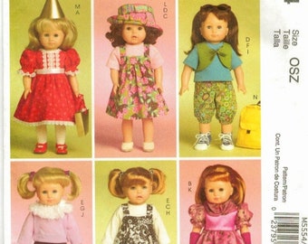 PDF Copy Vintage Patterns MC Calls 5554 Clothes for  American Girl Doll 18 inches