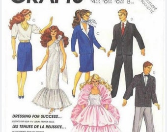 PDF Copy Vintage Patterns MC Calls 2207 Clothes for  Fashion Dolls 11 1\2 inches