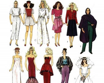 PDF Copy Vintage Patterns MC Calls 4400 Clothes for  Fashion Dolls 11 1\2 inches