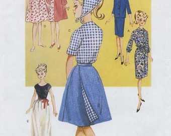 PDF-kopie Vintage patronen Butterick 6965 kleding voor modepoppen 11 1\2 inch