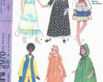 PDF-kopie Vintage patronen MC Calls 2970 kleding voor modepoppen 6 1\2 inch