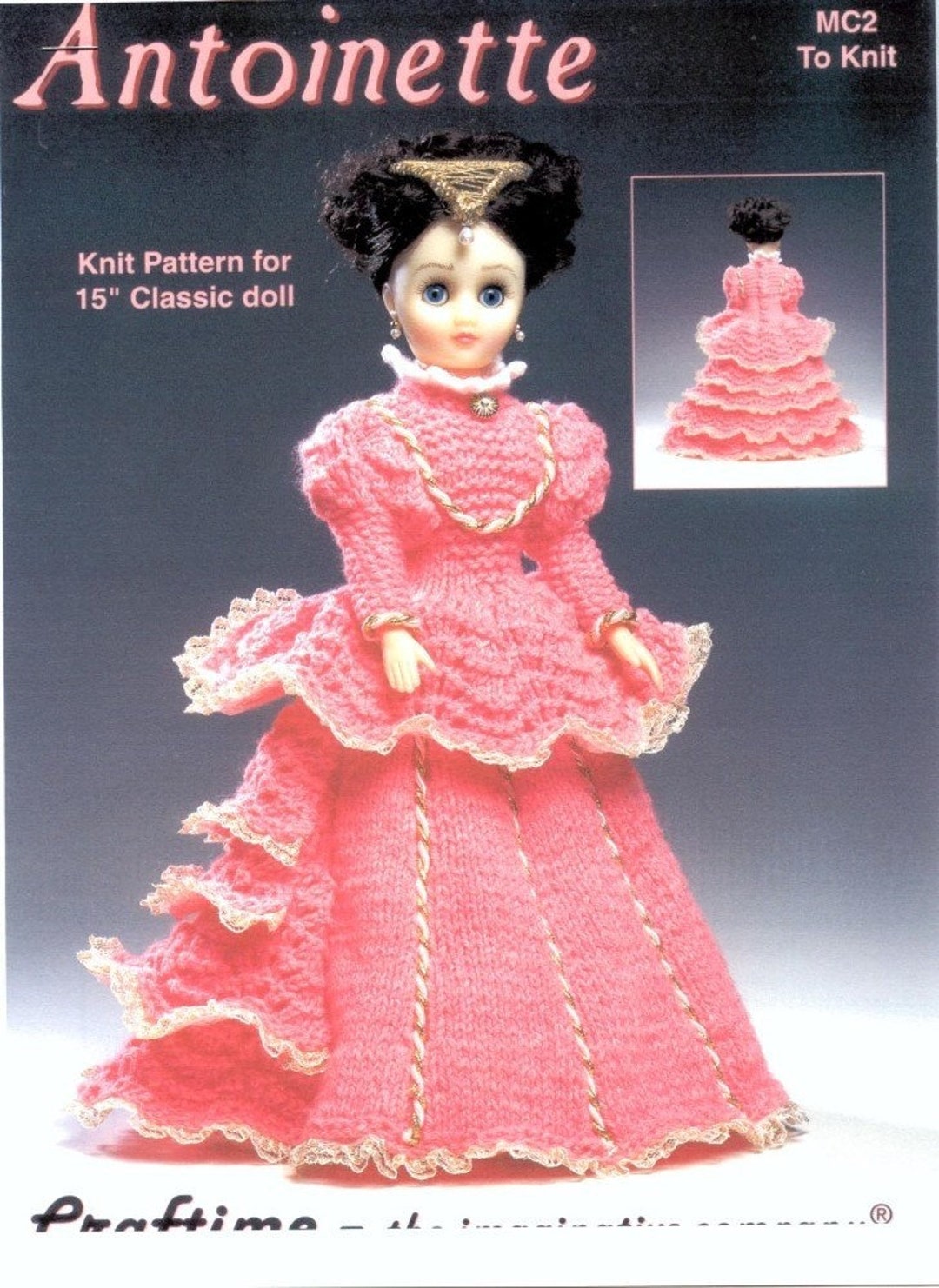 PDF Copy Vintage Knit Pattern for Sizes 15 Inches Classic Doll Etsy