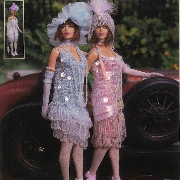 PDF Copy Vintage Schnittmuster Flapper Kleid für Modepuppen 11 1\2 inches