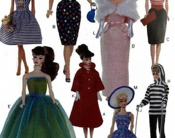PDF Copy vintage Patterns Vogue 9686 Vêtements pour poupées de mode 11 1 \ 2 pouces